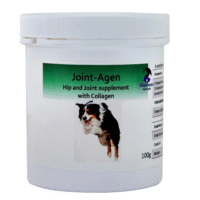Joint-Agen: Premium hydrolysed collagen supplement for dogs to support healthy joints, connective tissues, and an active, playful lifestyle.”